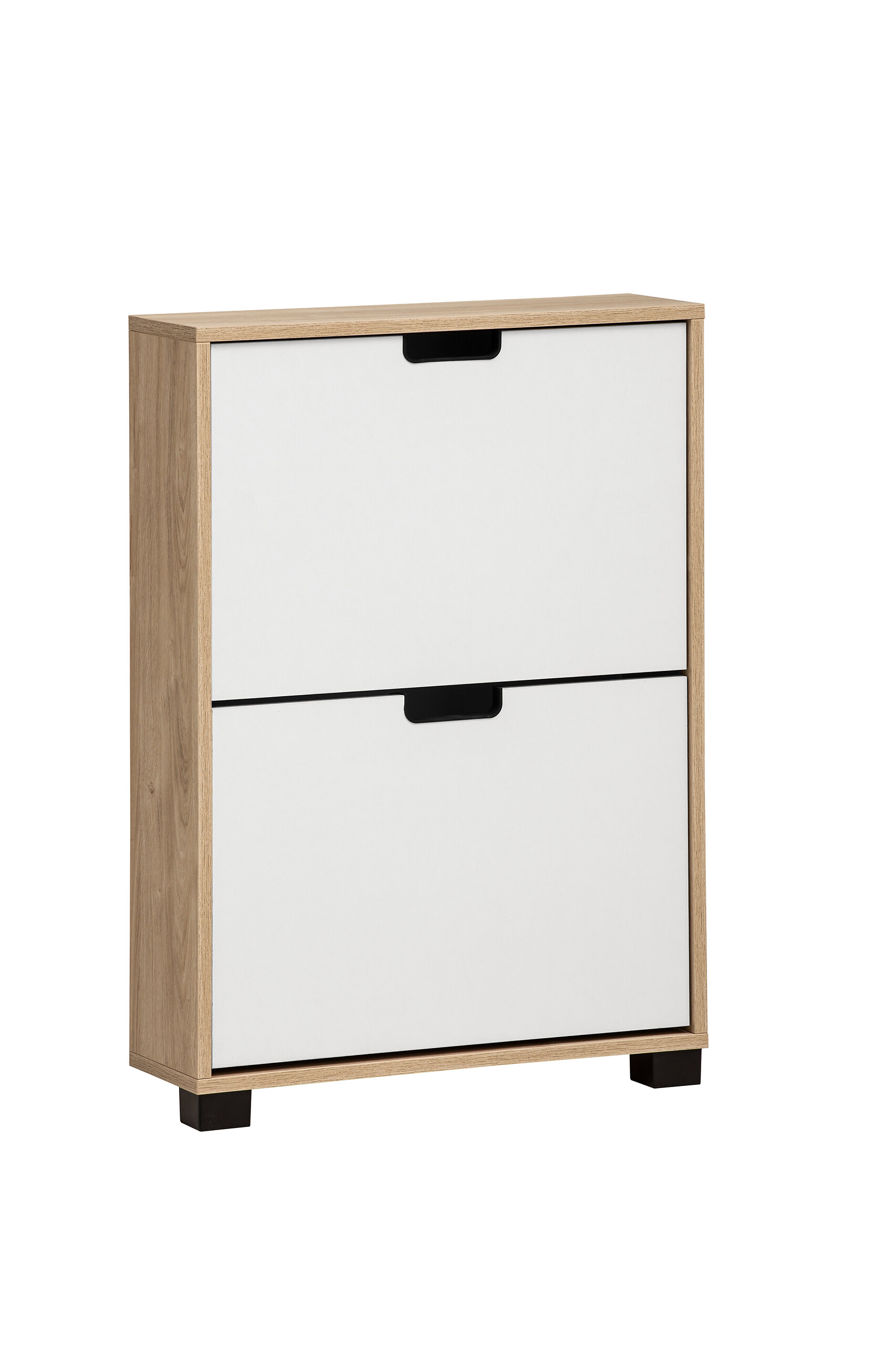 Schuhkipper Emmik weiß matt Eiche Eiche weiß Nachbildung B/H/T: ca. 59,8x85,2x19,55 cm