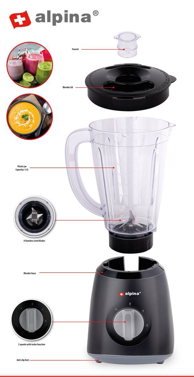 alpina Standmixer schwarz