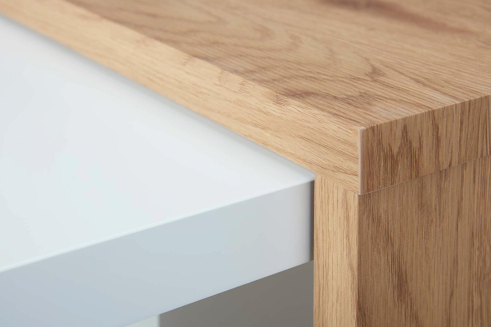 Inter Link Couchtisch Joliet weiß Eiche Wild B/H/T: ca. 110x45x66 cm