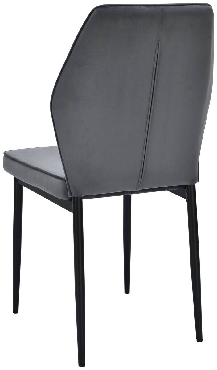 Stuhl Jimmy dunkelgrau Samtoptik B/H/T: ca. 42x87,5x57 cm