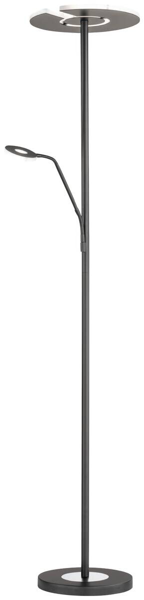 Fischer & Honsel LED-Stehleuchte 40318 Chrom schwarz Metall B/H/T: ca. 35x180x50 cm 1 Brennstellen