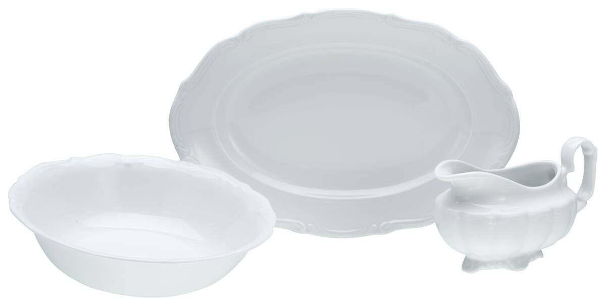 CreaTable Servier-Set Maria Theresia weiß Porzellan
