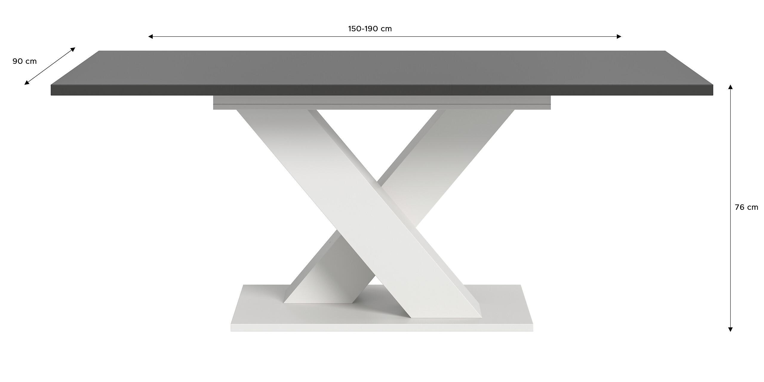 Esstisch MOTION grau B/H/T: ca. 150x76x90 cm