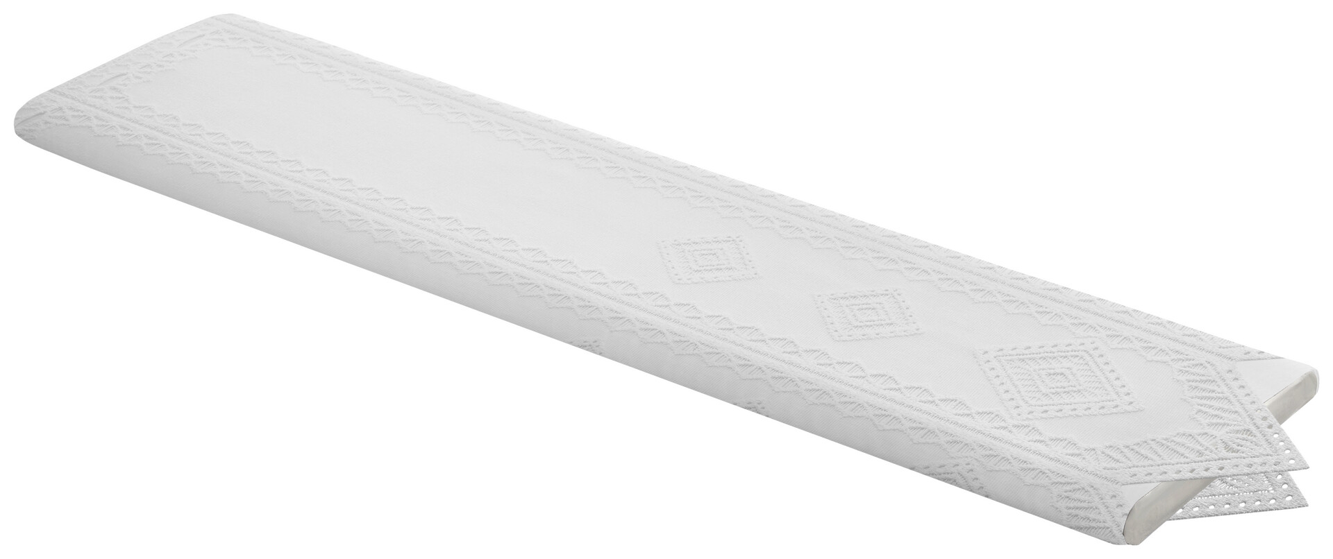 Scheibengardinen-Meterware Raute weiß H: ca. 90 cm