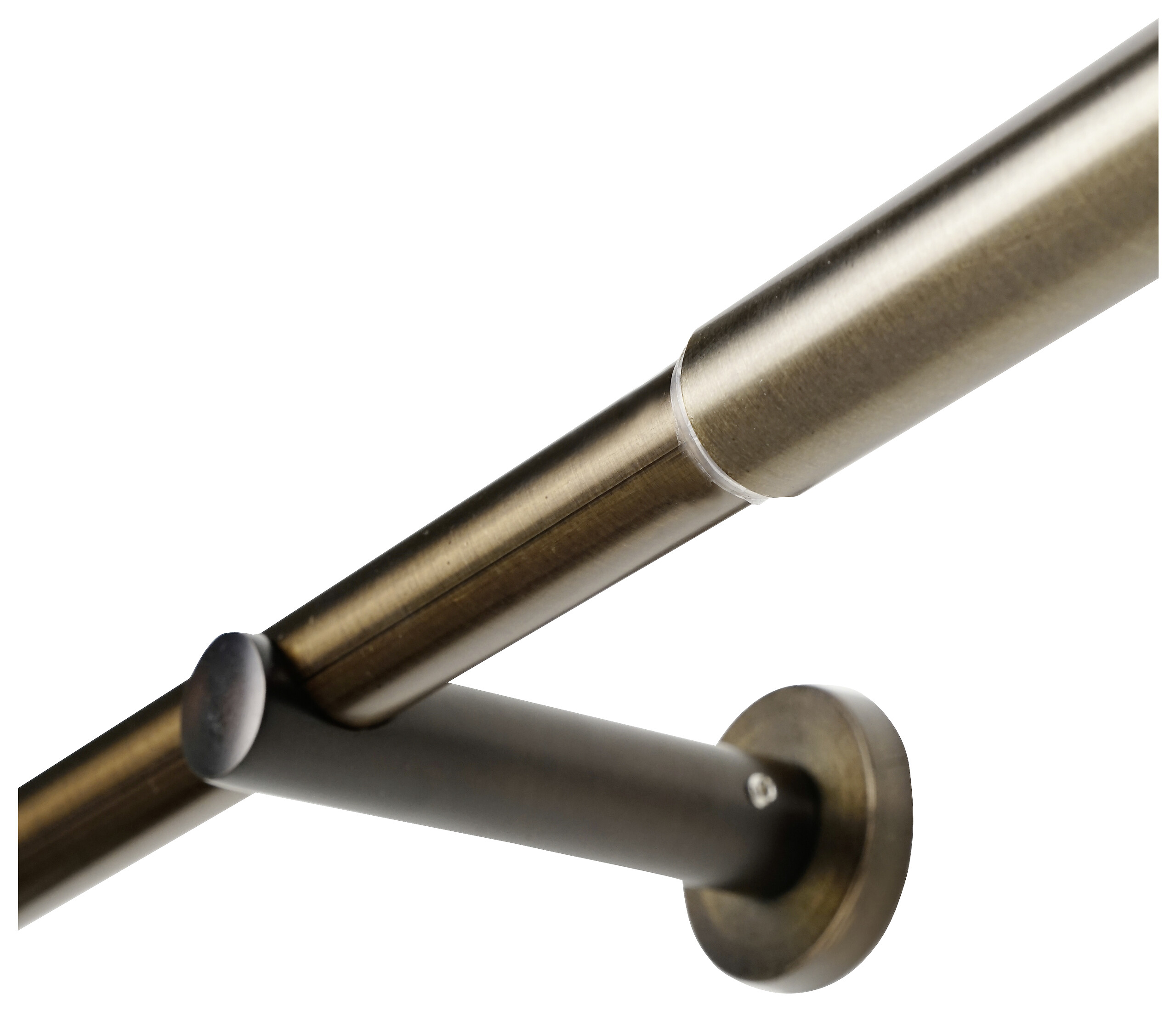 Gardinenstange bronze Aluminium ausziehbar von ca. 120 bis 210 cm 1.0 Läufe