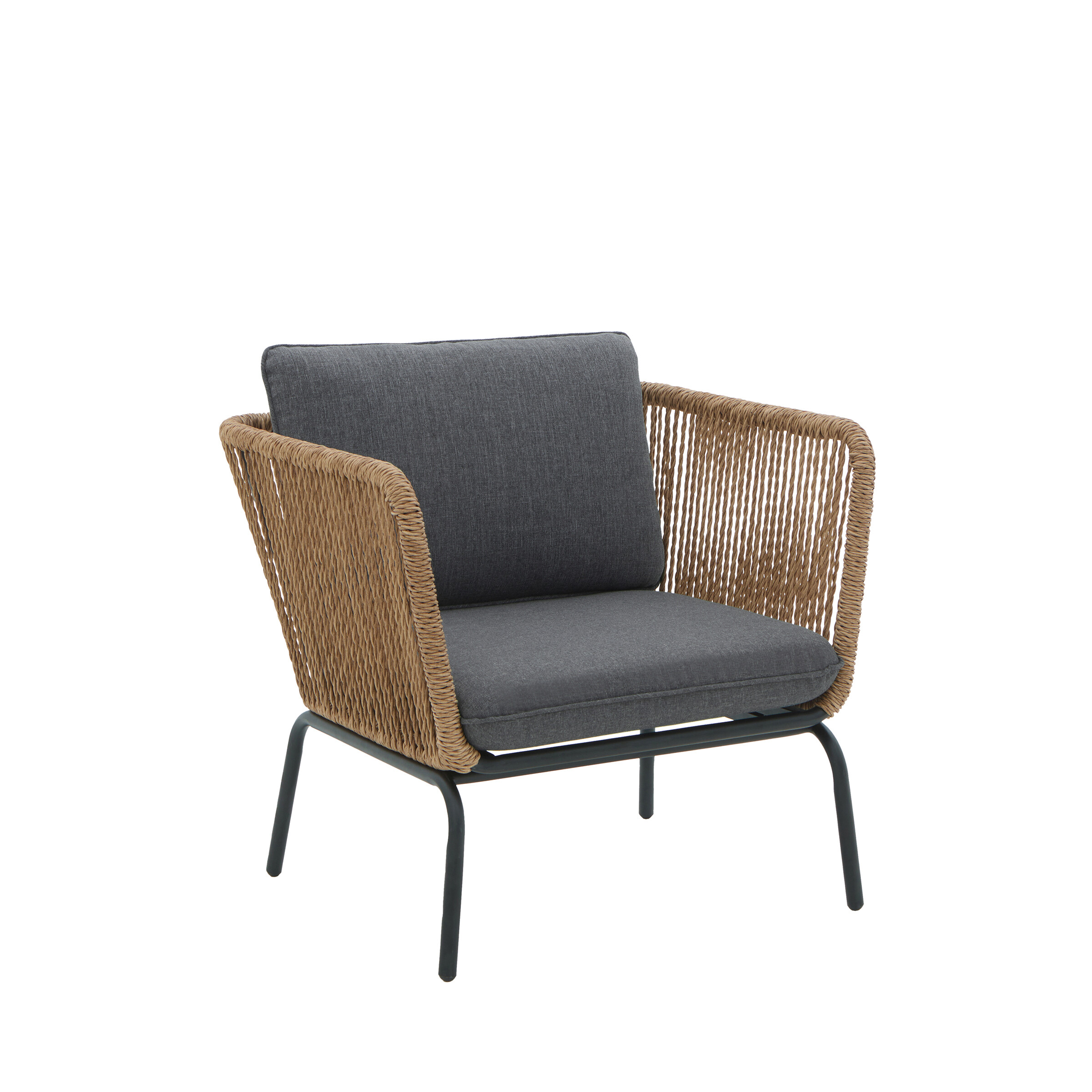 POCOline Gartensitzgruppe Verona dunkelgrau Stahl