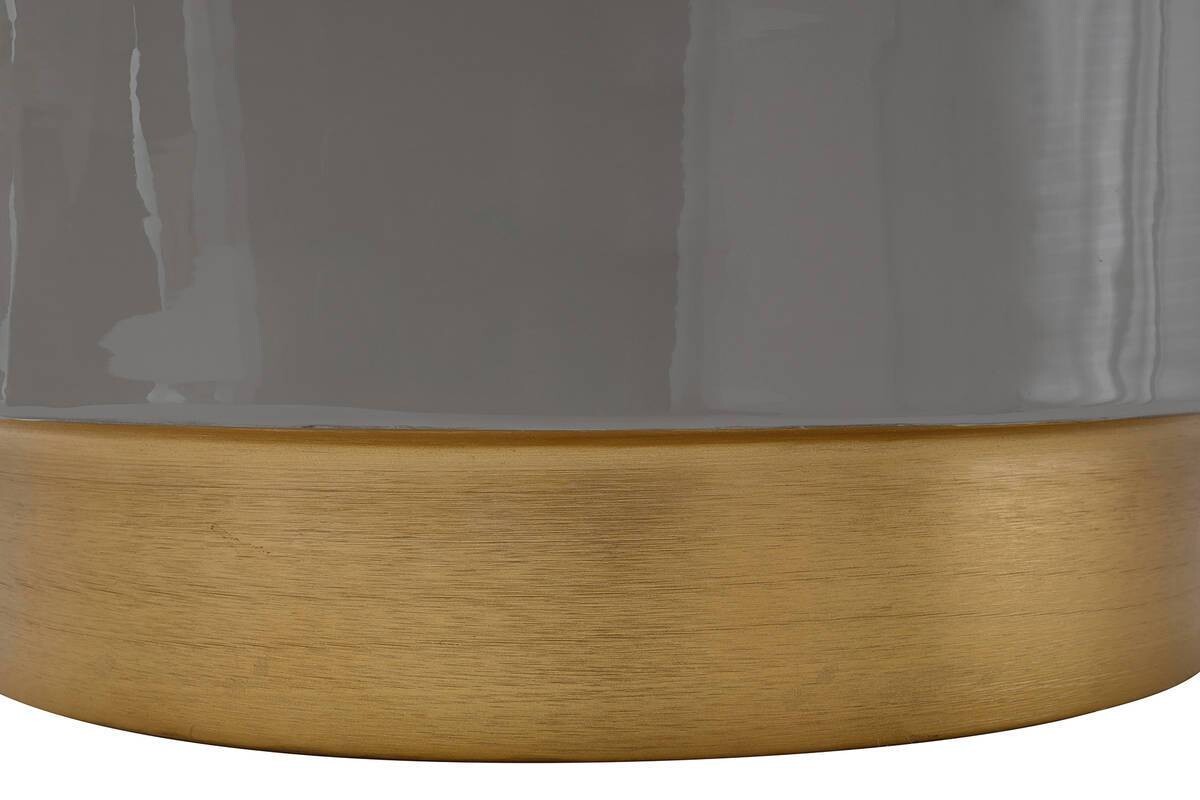 360 Living Hocker Artisse 251 grau gold Metall H/D: ca. 43x51,5 cm