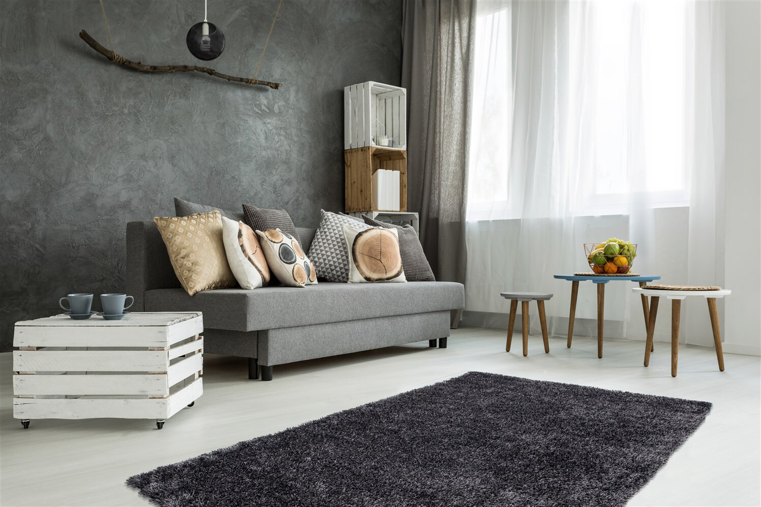 Kayoom Hochflorteppich Diamond 725 anthrazit B/H/L: ca. 80x4x150 cm