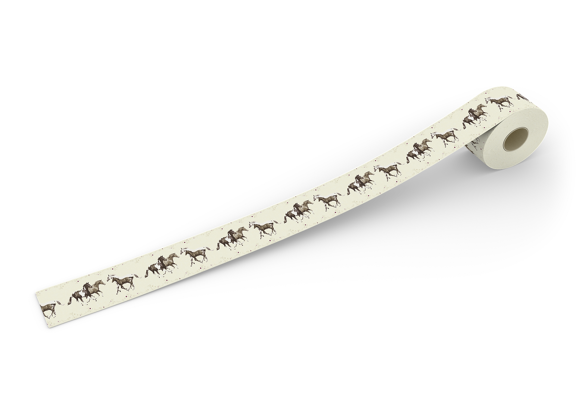 Borte Pferde creme braun B/L: ca. 13x5 cm Borte Pferde creme braun B/L: ca. 13x5 cm