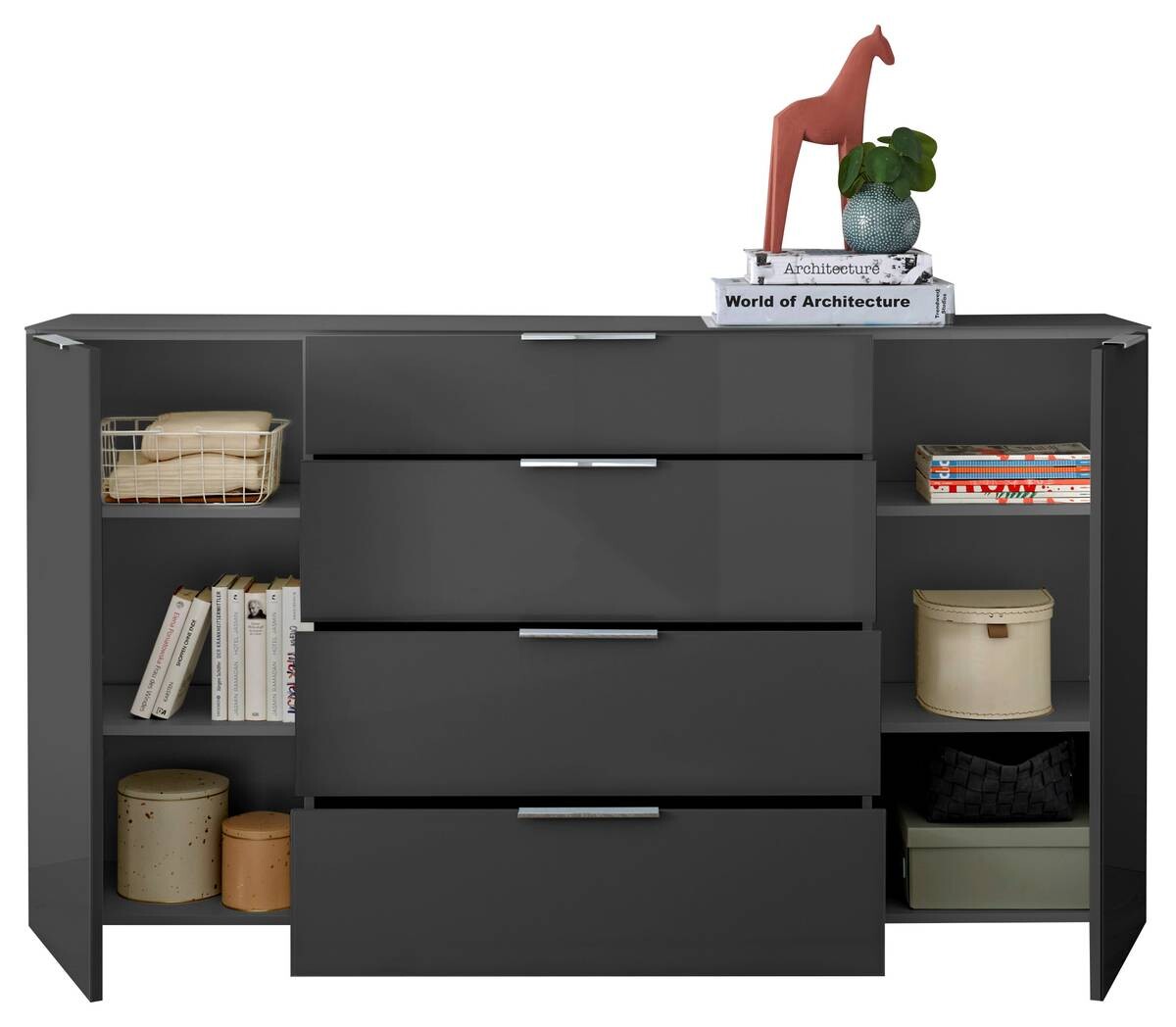 Kommode Santorin anthrazit B/H/T: ca. 180x99x40 cm