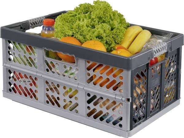 keeeper Klappbox silber B/H/L: ca. 37x28x54 cm