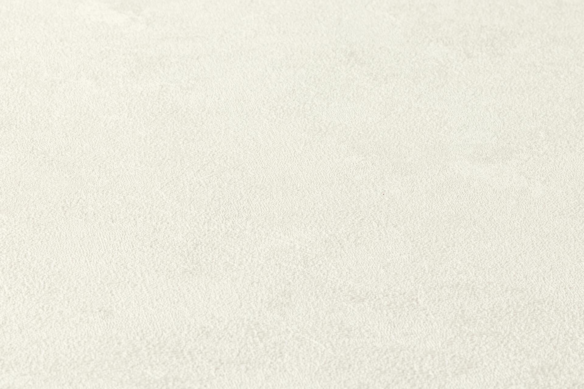 Vliestapete Uni creme weiß B/L: ca. 53x1005 cm