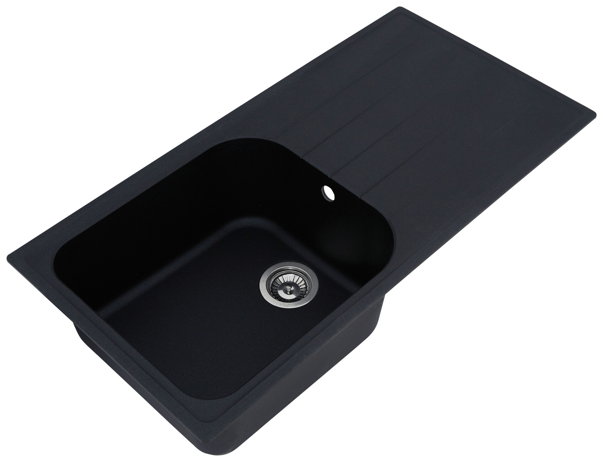 Respekta Einbauspüle Orlando 100 x 50 S schwarz Granitverbundmaterial B/H/T: ca. 100x22,5x50 cm
