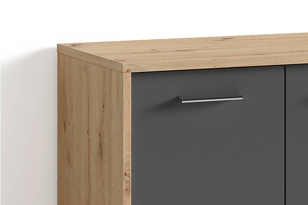 Garderobenset BEN Set 4-tlg. Eiche anthrazit