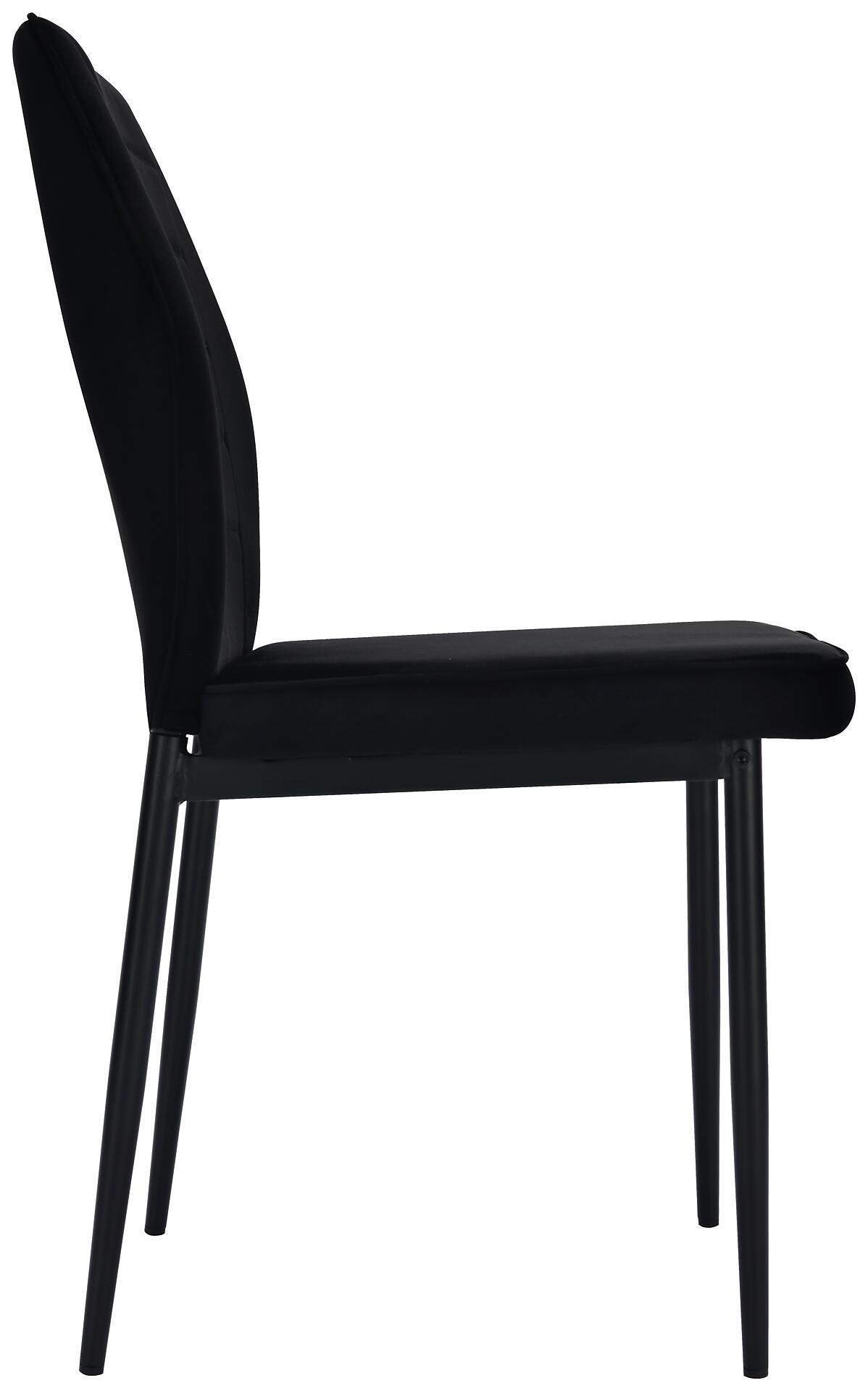 Stuhl Jimmy schwarz Samtoptik B/H/T: ca. 42x87,5x57 cm Stuhl Jimmy schwarz Samtoptik B/H/T: ca. 42x87,5x57 cm