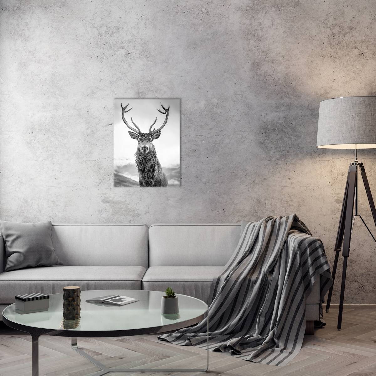 Bönninghoff Keilrahmenbild Hirschkopf B/H/L: ca. 46x2x61 cm