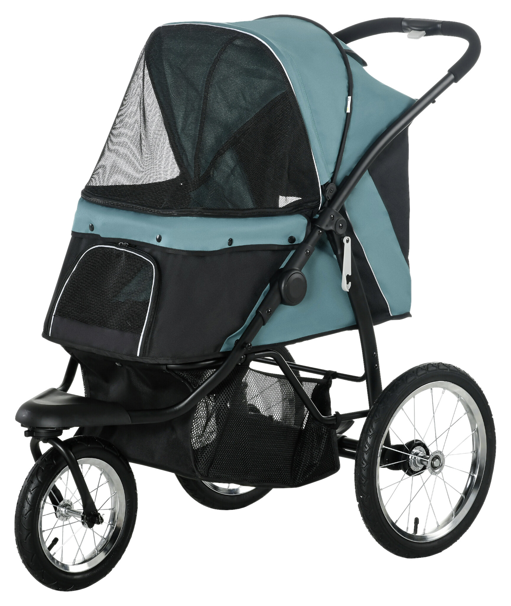 PawHut Hundebuggy dunkelgrün Polyester B/H/L: ca. 58x107x111 cm