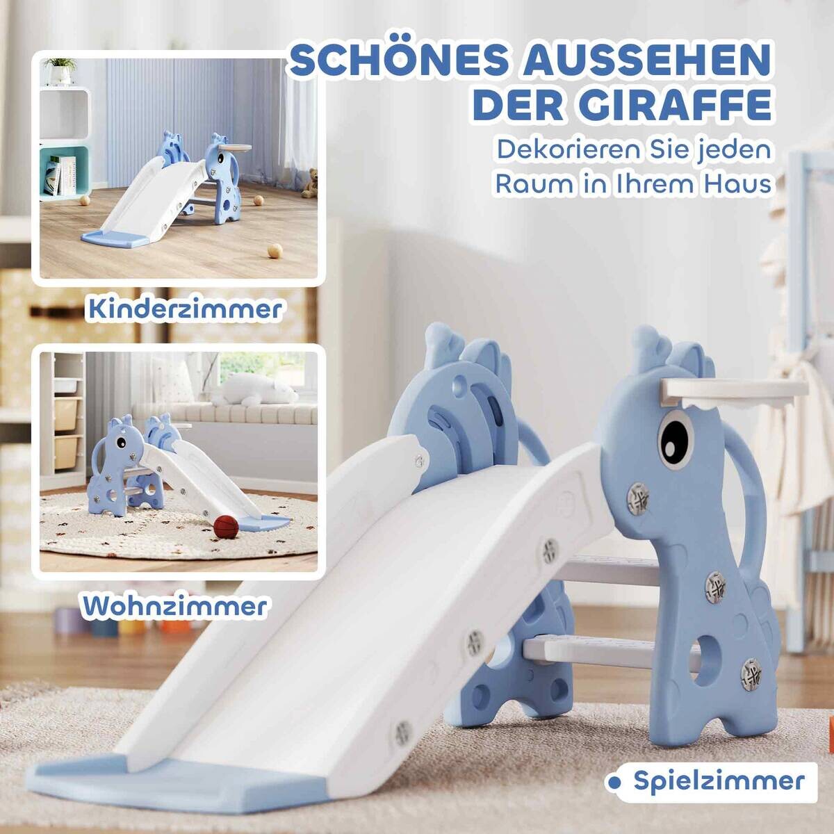 AIYAPLAY Kinderrutsche blau B/H/L: ca. 51,5x52x106 cm