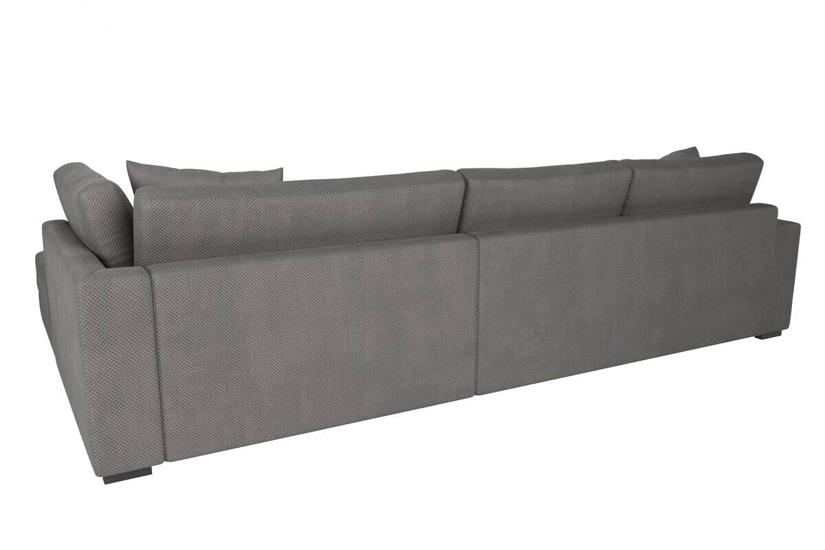 Ecksofa dunkelgrau Microfaser B/H/T: ca. 300x83x190 cm