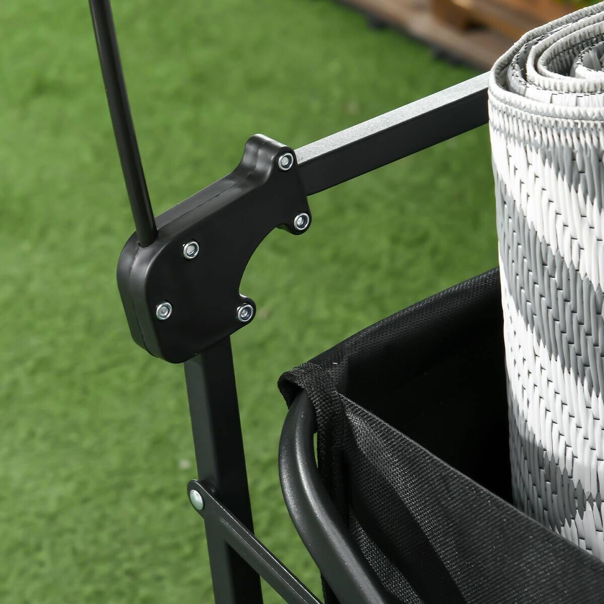 Outsunny Bollerwagen schwarz B/H/L: ca. 52x97x105 cm