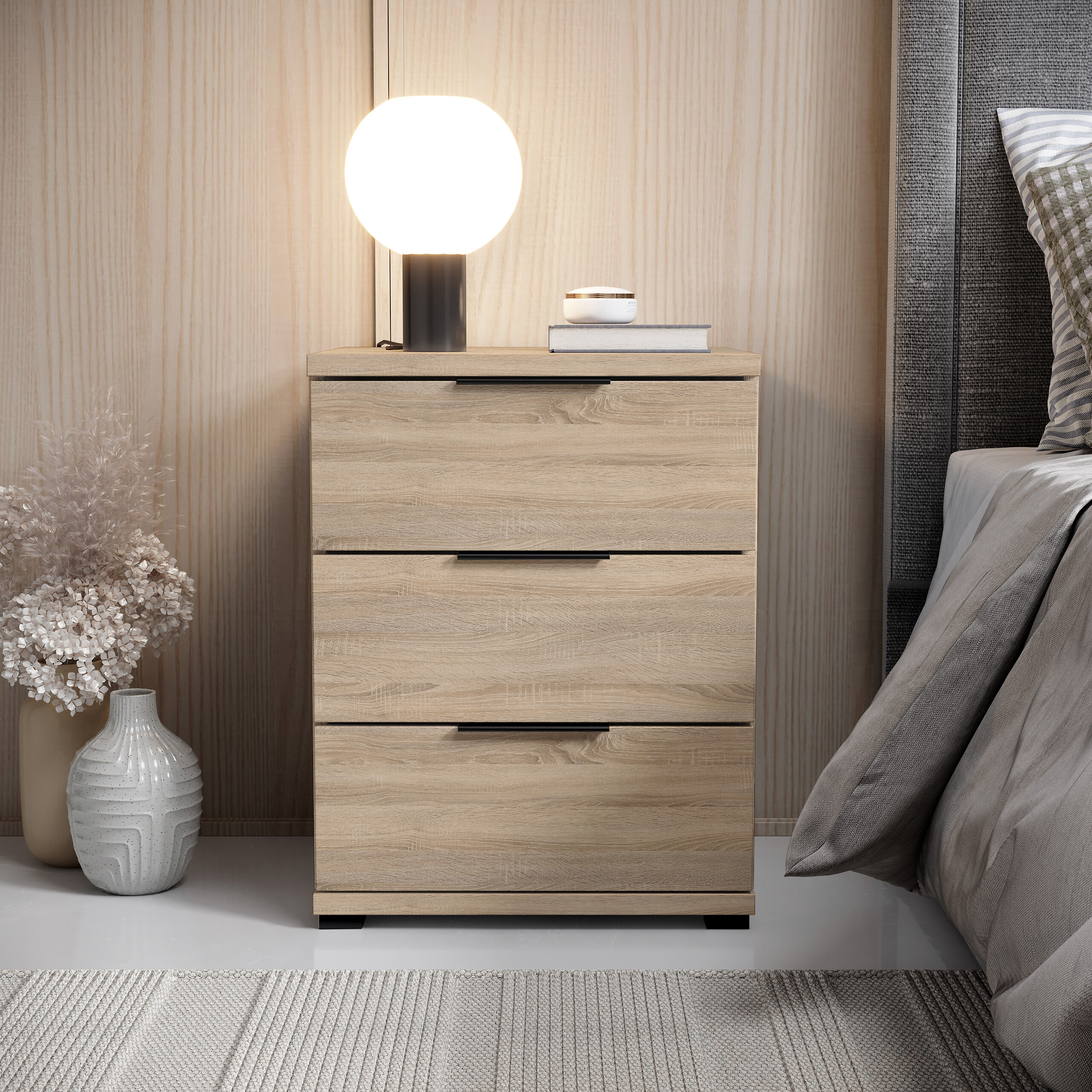 Nachtkonsole Salermo Eiche Sonoma Nachbildung B/H/T: ca. 46x61x42 cm