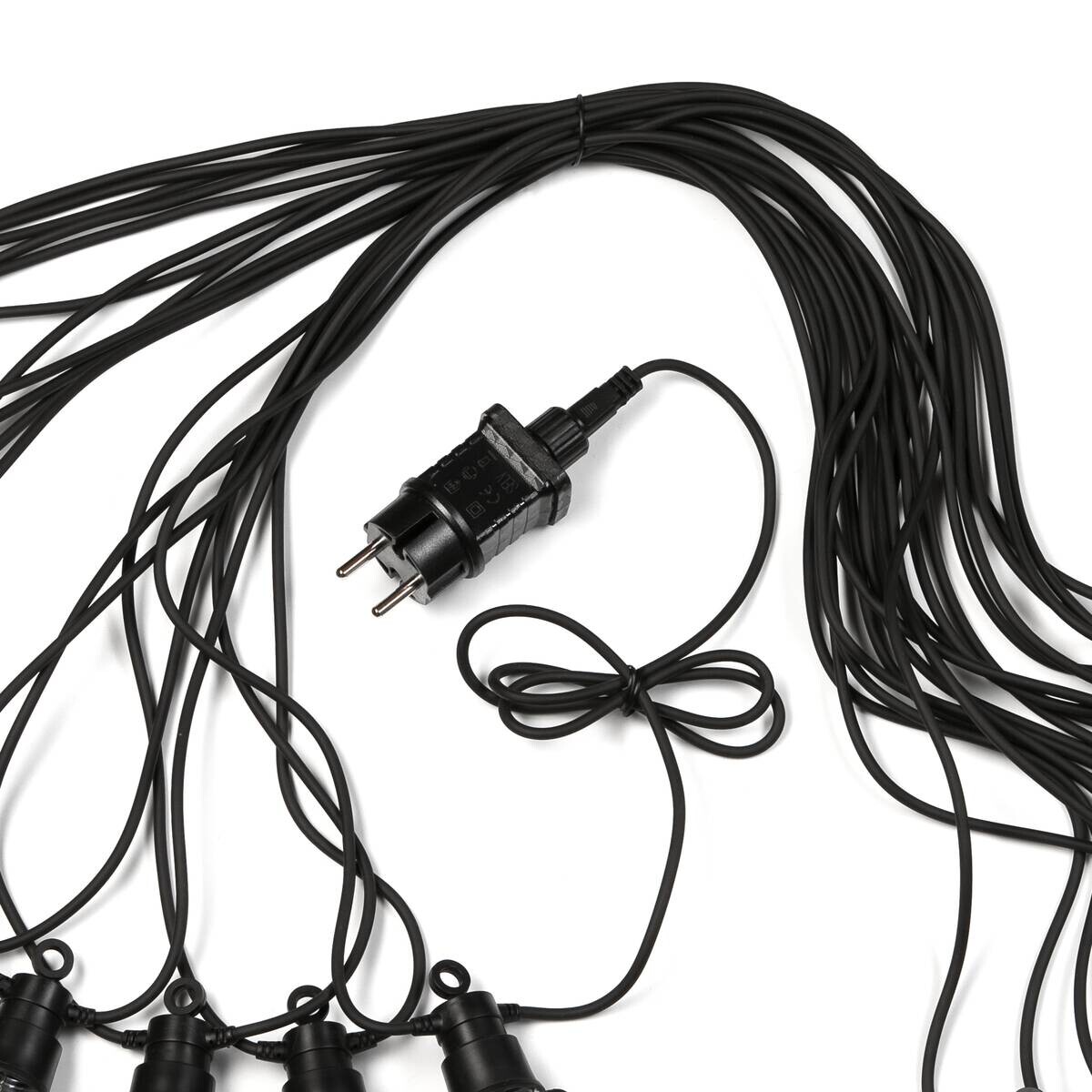 Outdoor-Lichterkette schwarz B/L: ca. 2x2000 cm