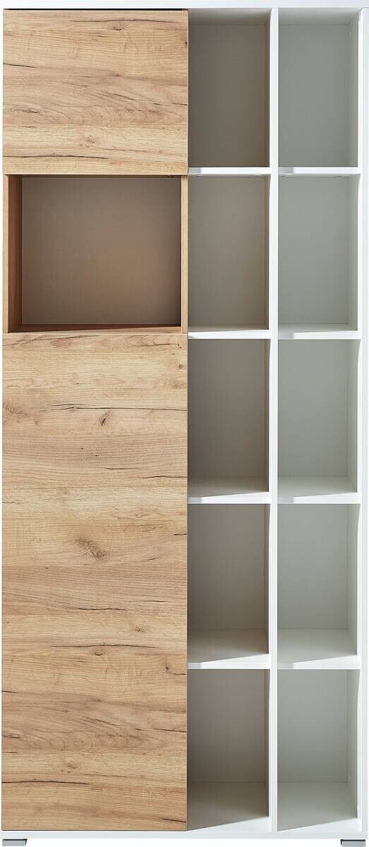 Aktenschrank 4196-513 weiß Eiche Navarra Nachbildung B/H/T: ca. 85x197x40 cm