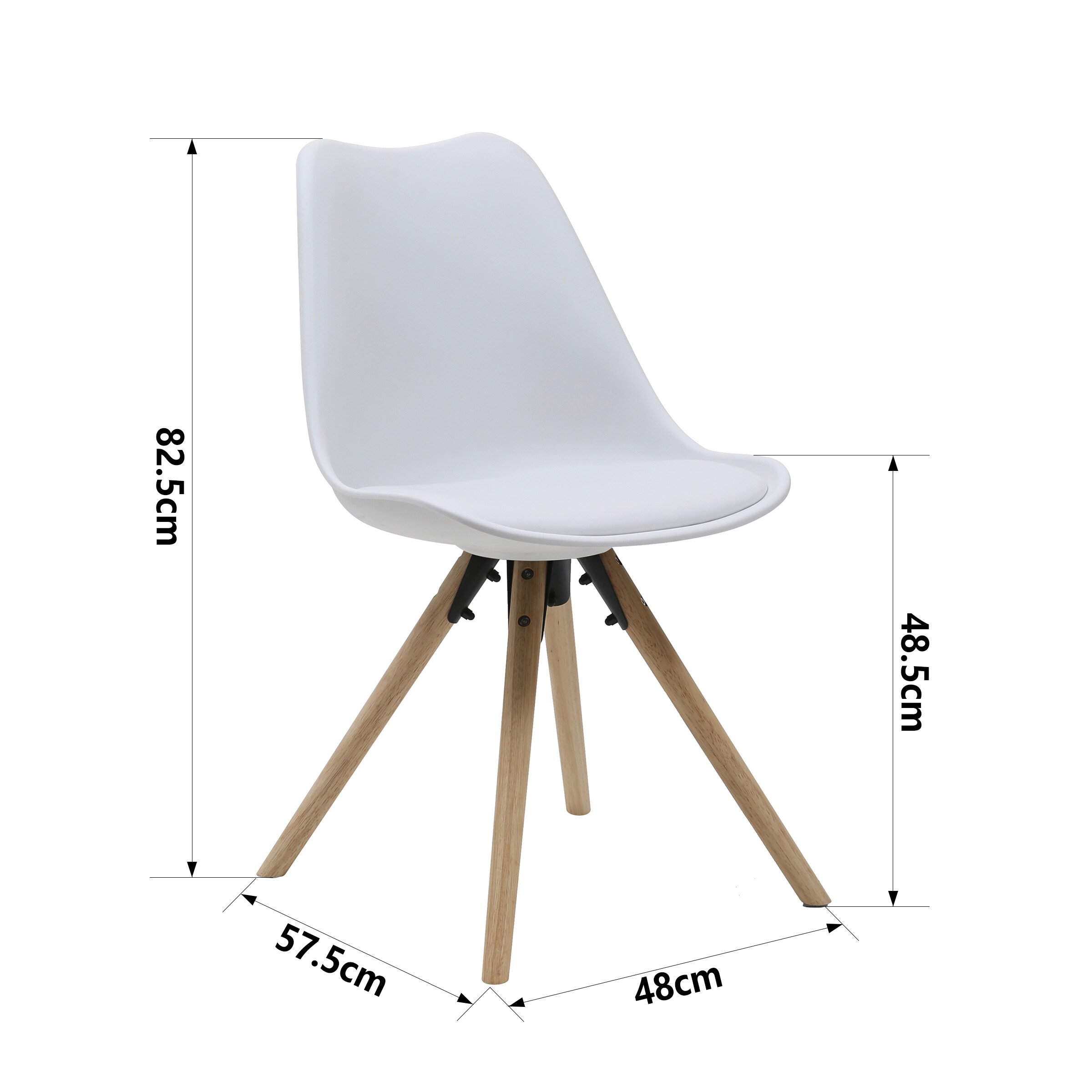 Stuhl Bela weiß Kunststoff B/H/T: ca. 48x83,5x57 cm