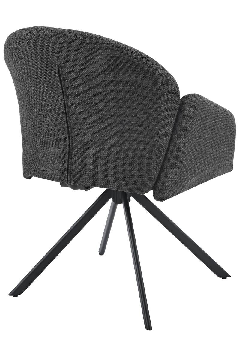 Drehstuhl Holly anthrazit Microfaser Webstoff B/H/T: ca. 57x84x61 cm