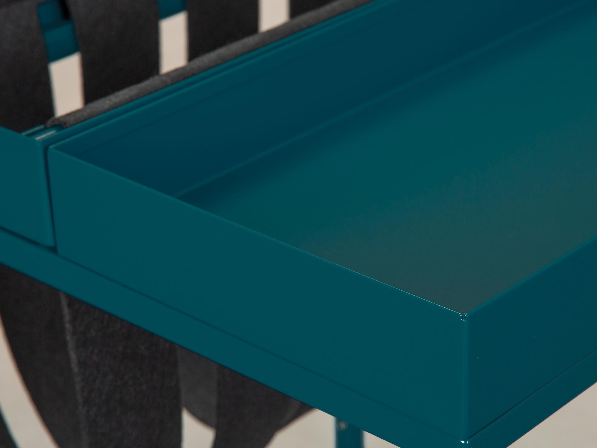 Zeitungsständer Club NY blau pulverbeschichtet Metall B/H/T: ca. 35x40x35 cm