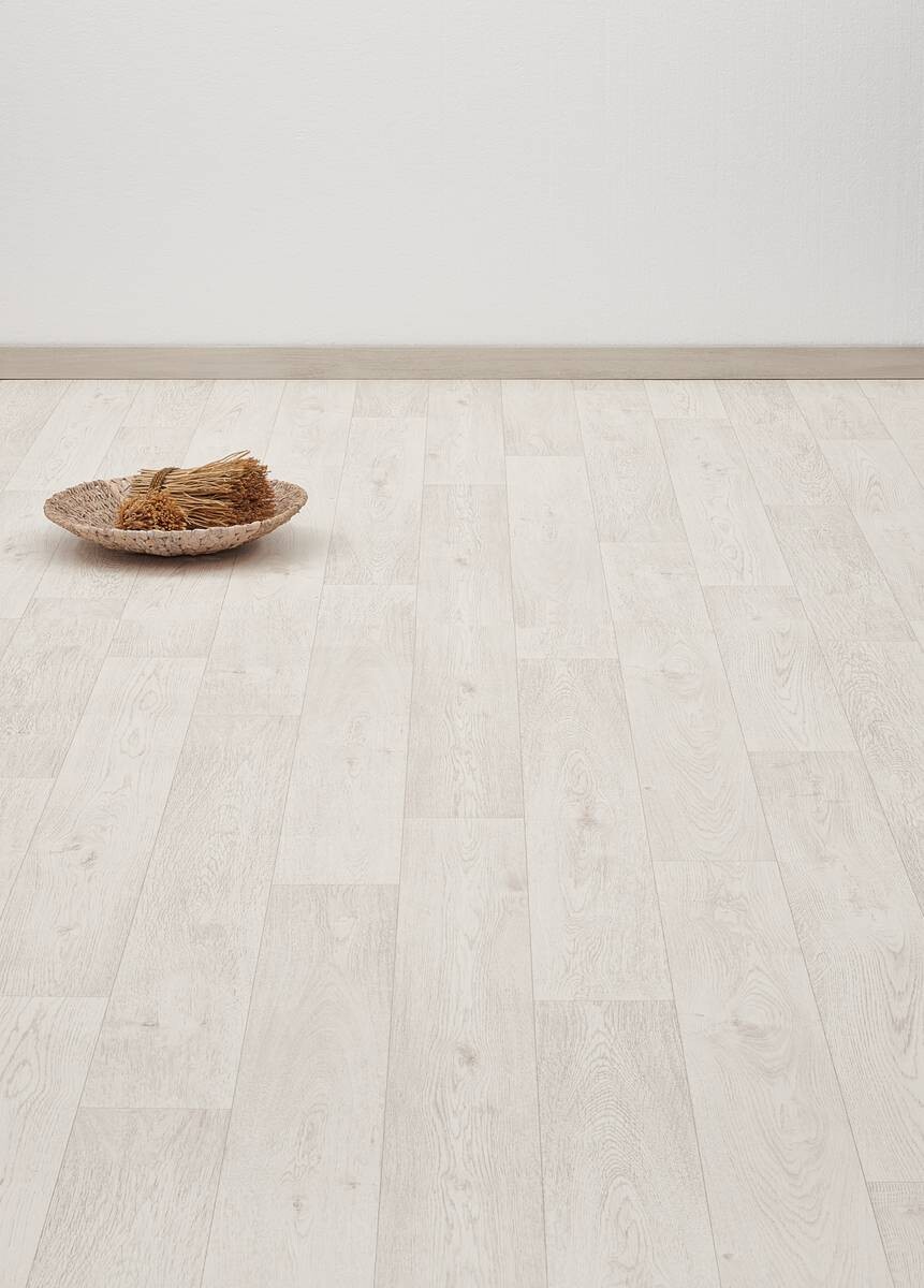 Vinylboden Mosa weiß Eiche B: ca. 200 cm pro m²