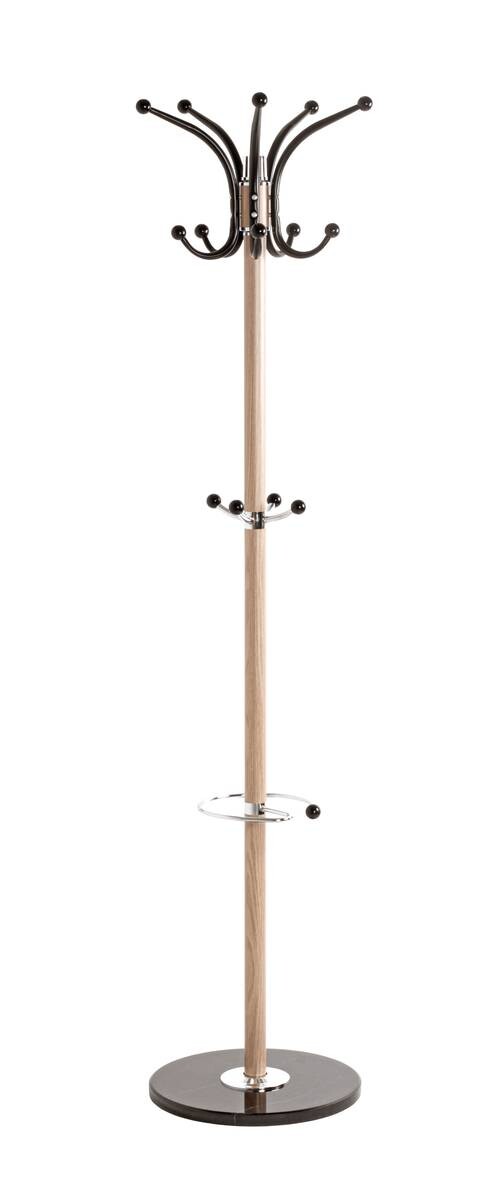 Garderobenständer Eiche Nachbildung schwarz H/D: ca. 171x37 cm