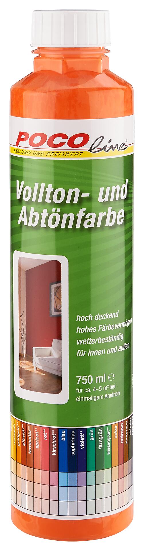 POCOline Vollton- und Abtönfarbe apricot ca. 0,75 l