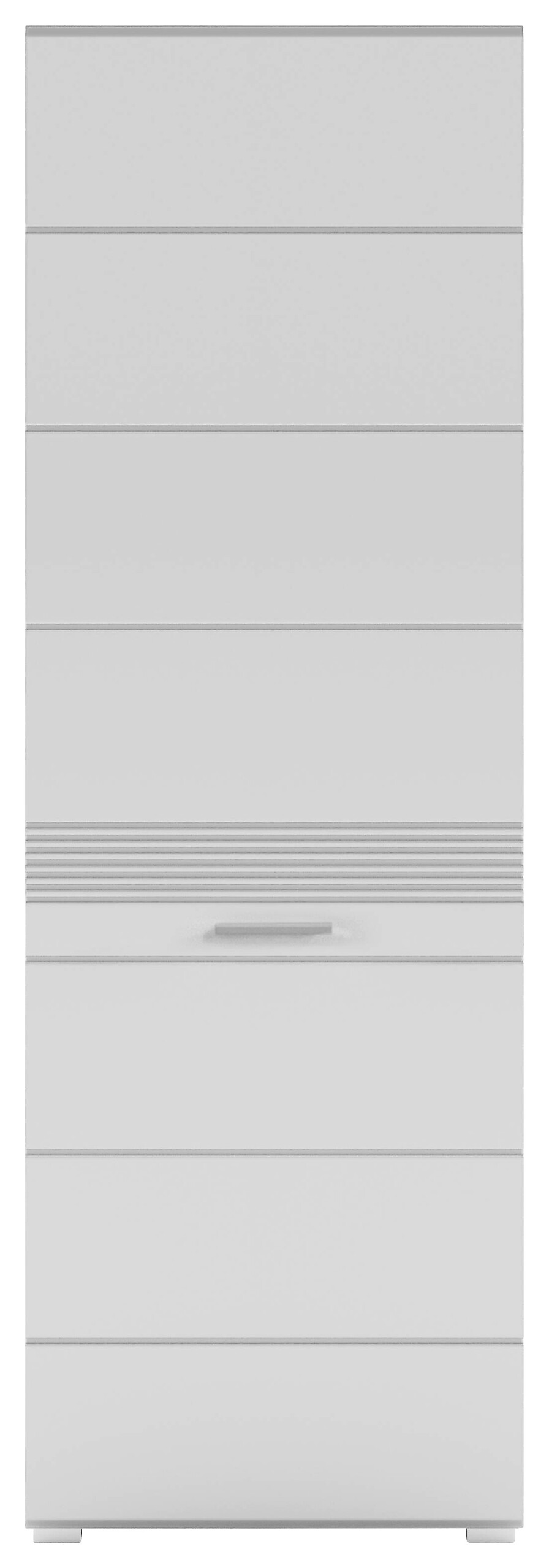 Garderobenschrank LINUS weiß weiß Hochglanz B/H/T: ca. 55x190x37 cm