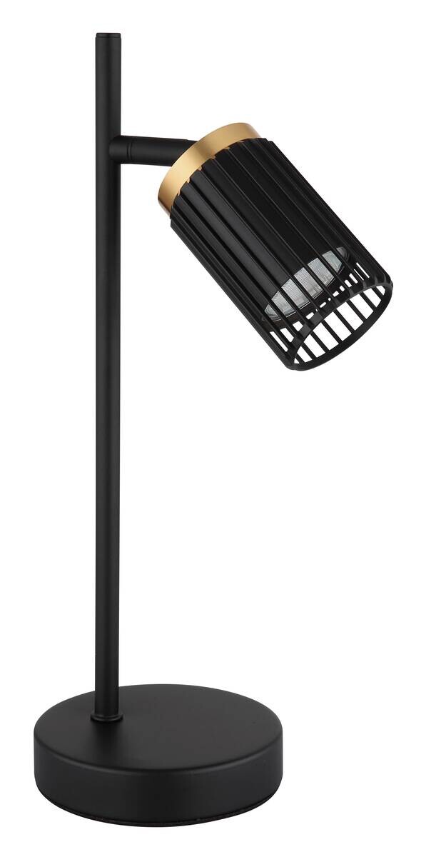 GLOBO Tischleuchte mattschwarz Aluminium Metall B/H/T/L: ca. 12x35x16,5x16,5 cm GU10 1 Brennstellen