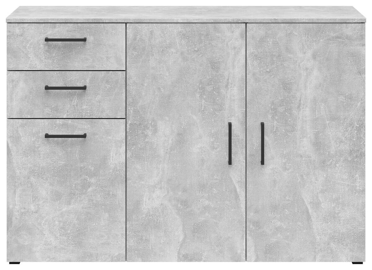 Kommode Multi-Stauraum Typ 28 Beton Optik B/H/T: ca. 120x83x40 cm