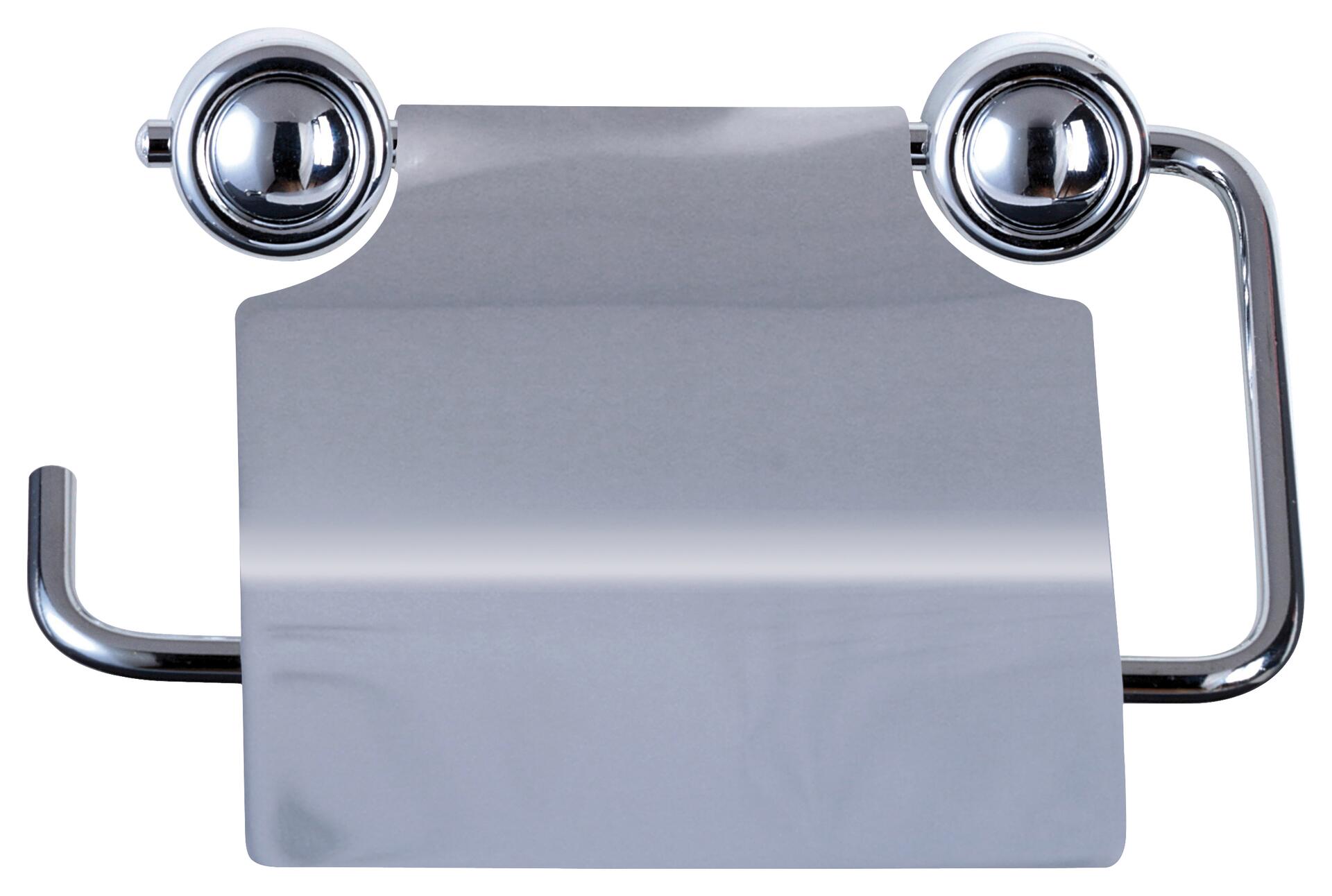 Toilettenpapierhalter silber Eisen B/H/L: ca. 15x13x3 cm