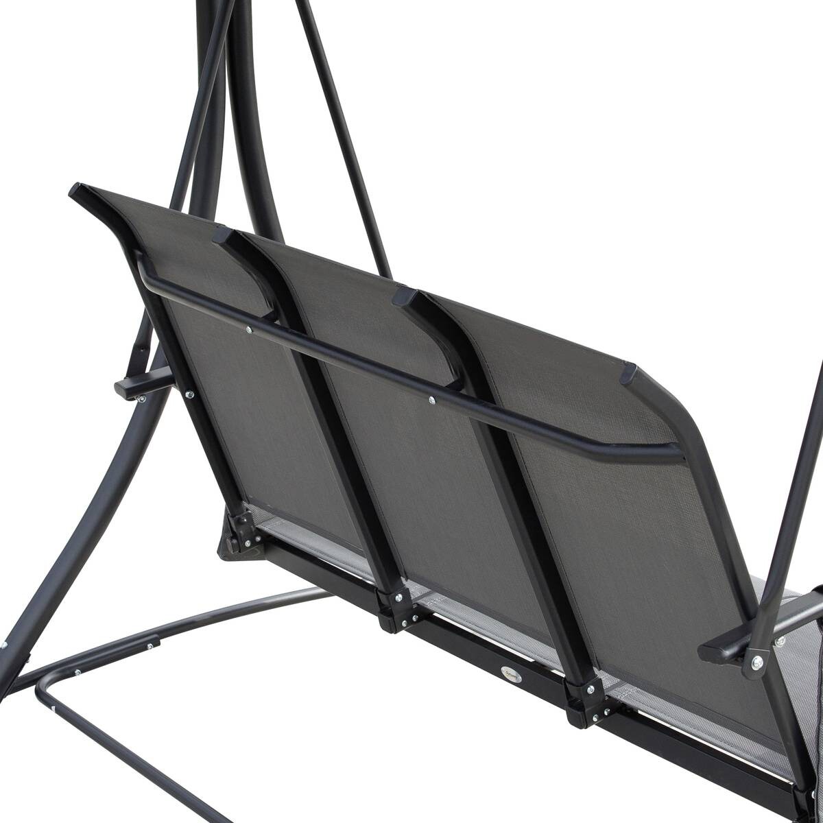 Outsunny Hollywoodschaukel dunkelgrau Metall B/H/T: ca. 196x172x128 cm