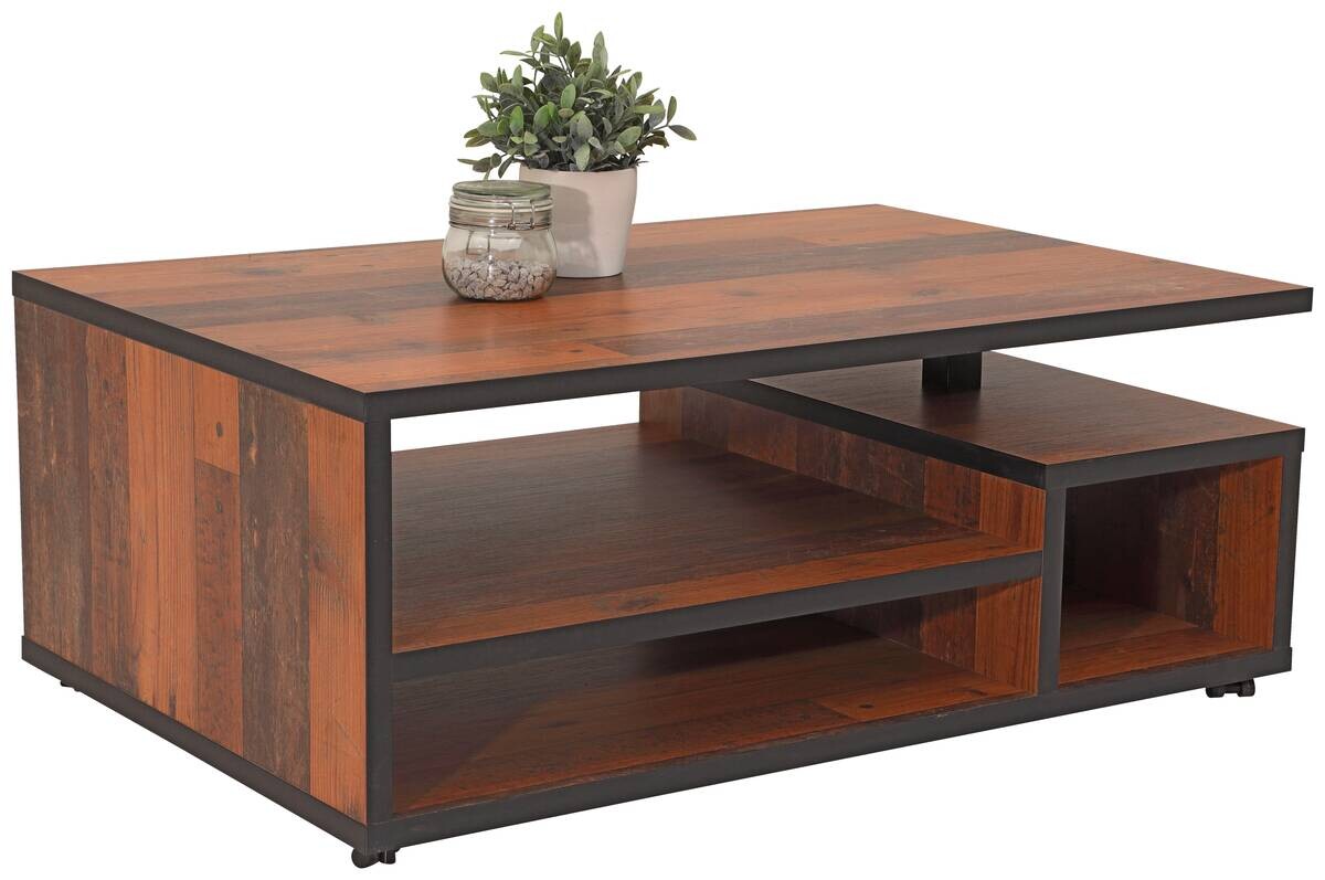 Couchtisch Eike Old Wood schwarz B/H/T: ca. 110x50x68 cm