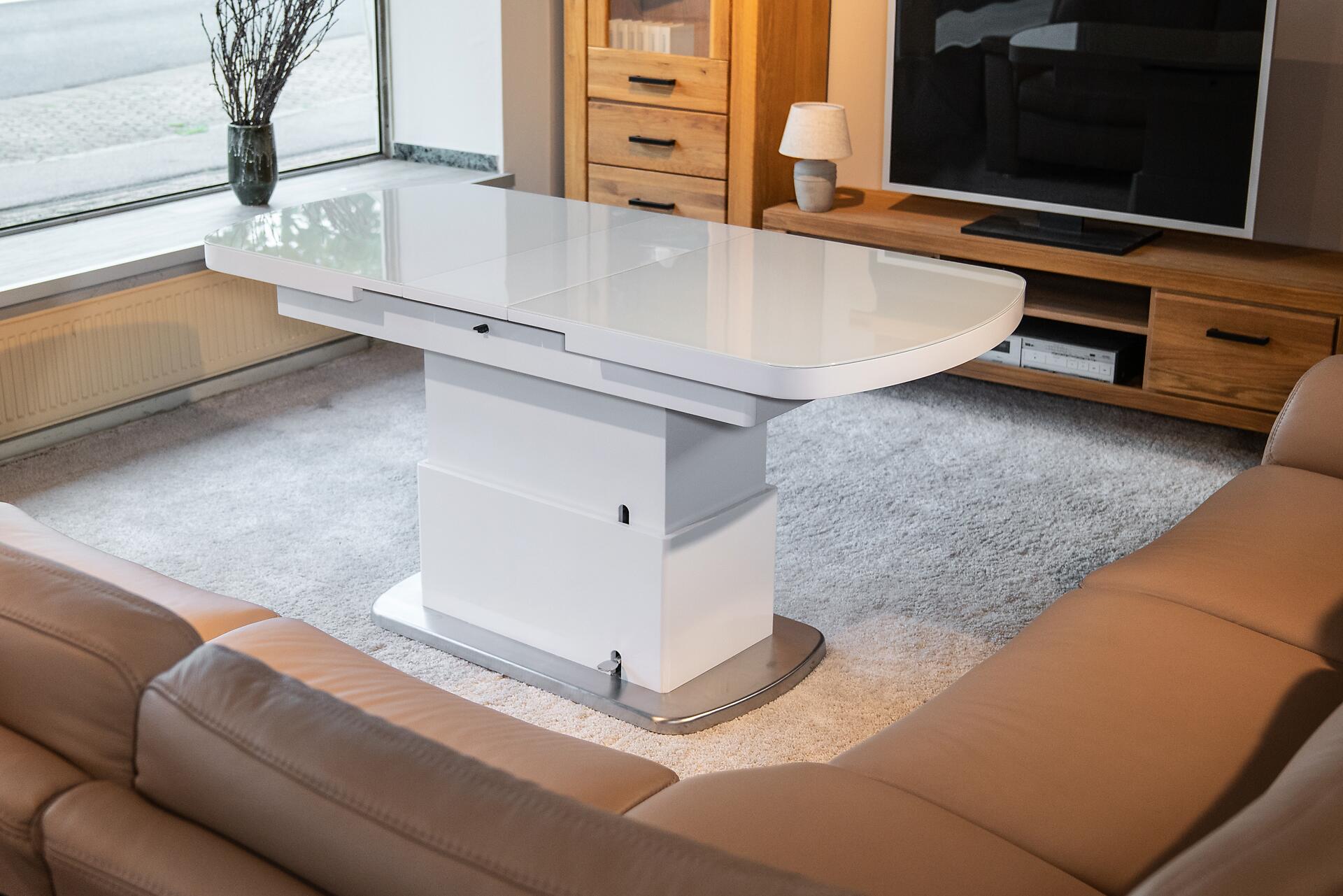 Couchtisch Levi weiß MDF B/H/T: ca. 135x50x75 cm