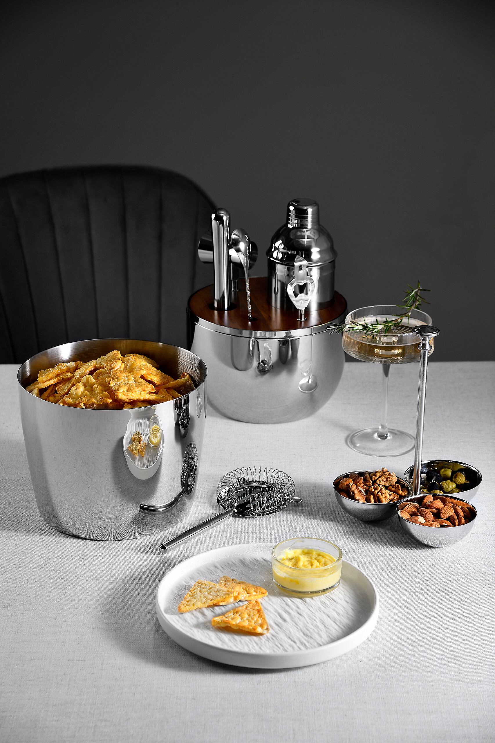 MASTERPRO Cocktail-Set THE DROP silber Edelstahl