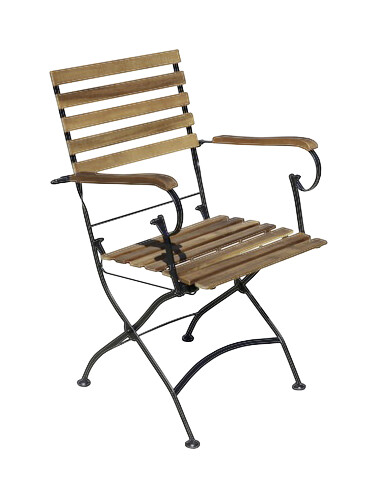 Acamp Klappsessel-Set Lindau schwarz Holz B/H/L: ca. 55x88x57 cm