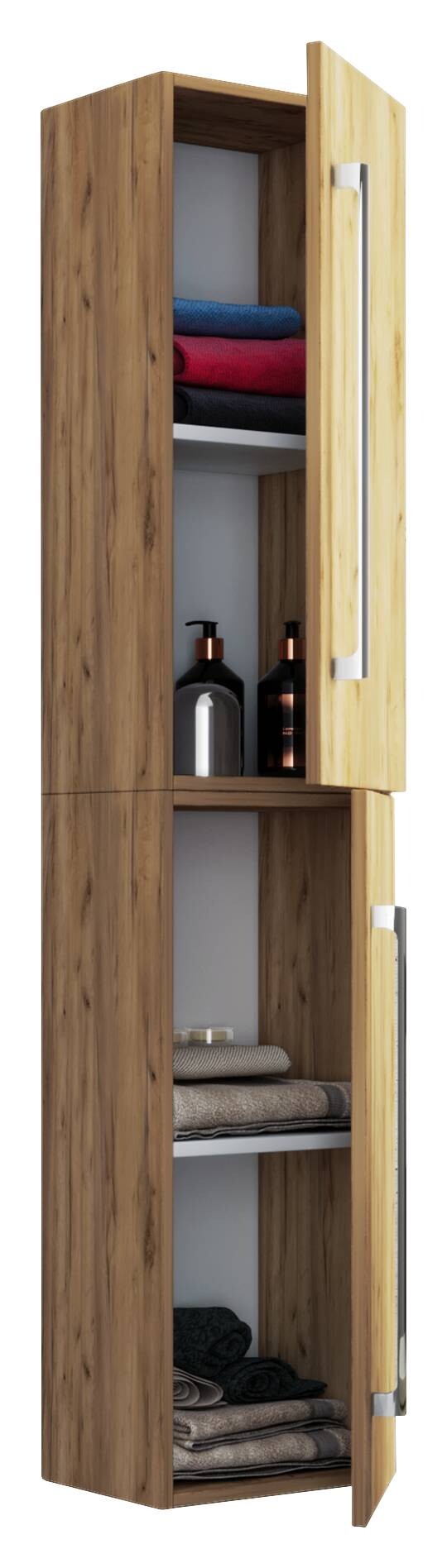 Hochschrank Badinos Eiche Honig Nachbildung B/H/T: ca. 33x150x22 cm