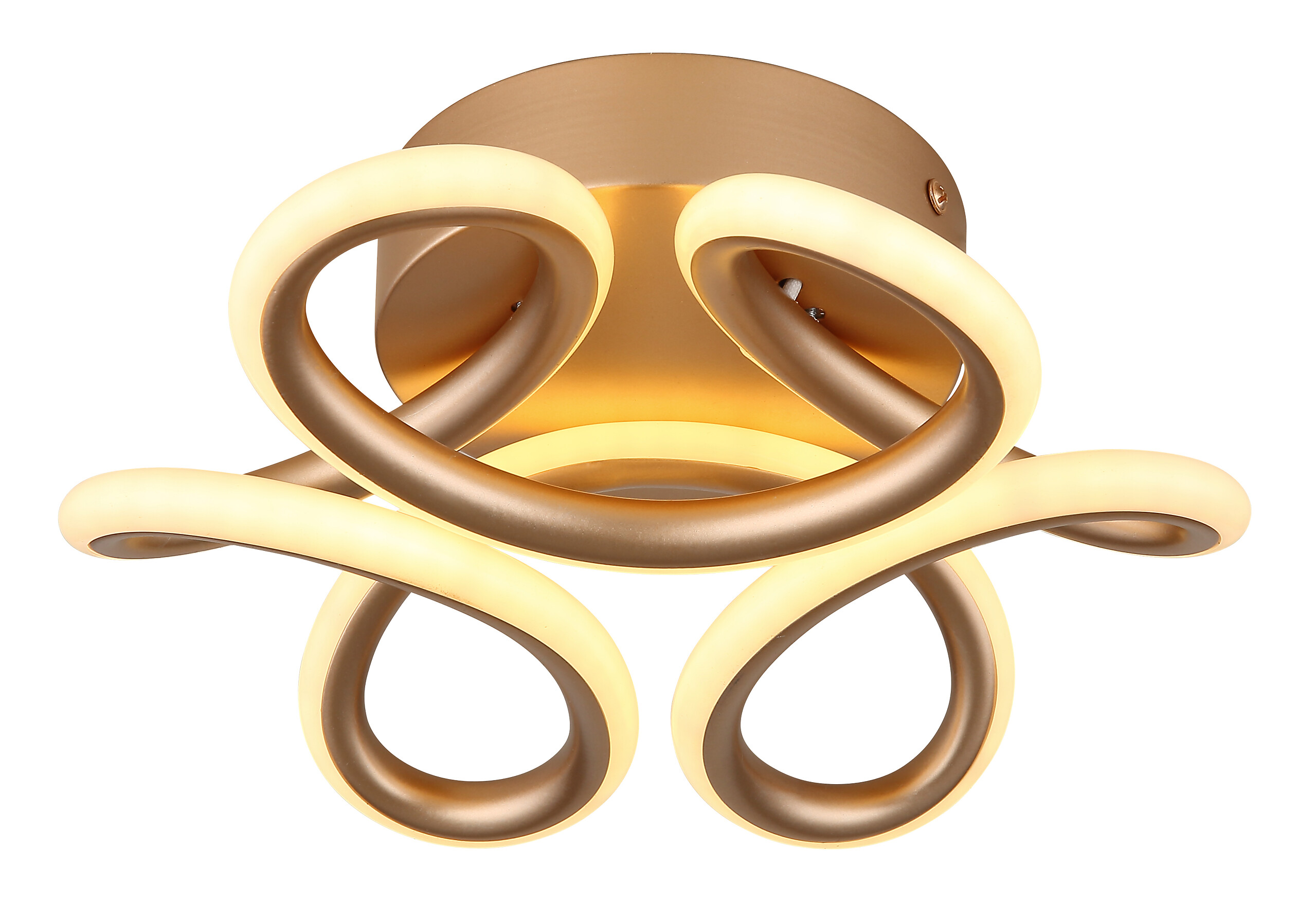 GLOBO Deckenleuchte champagner Metall Aluminium H/D: ca. 10x26 cm 1 Brennstellen