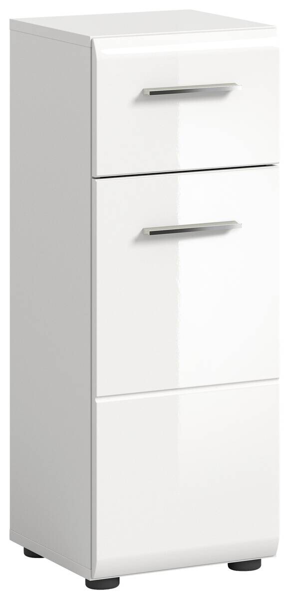 Badkommode ICE weiß weiß Hochglanz B/H/T: ca. 30x60x30 cm