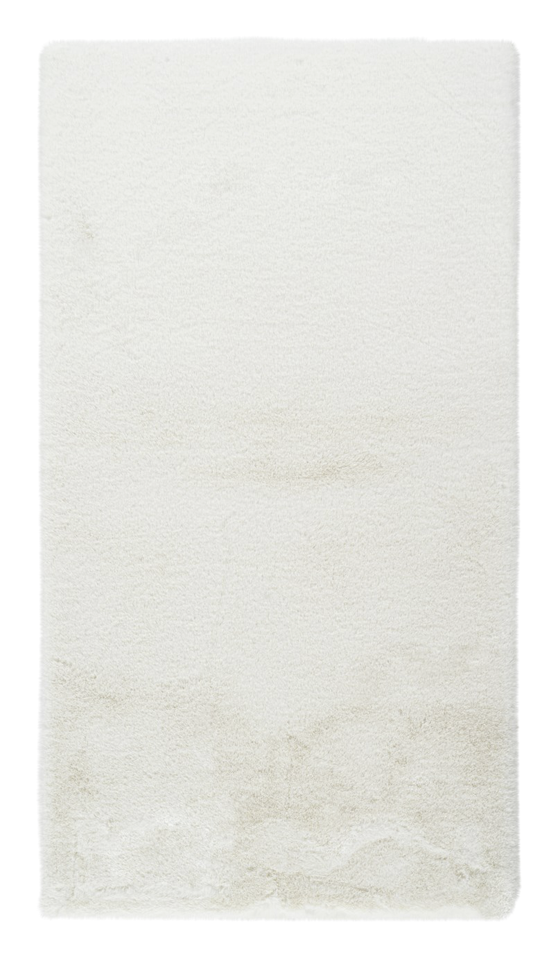 Kayoom Kurzflorteppich Badematte Rabbit Light 625 weiß B/H/L: ca. 50x2,4x90 cm