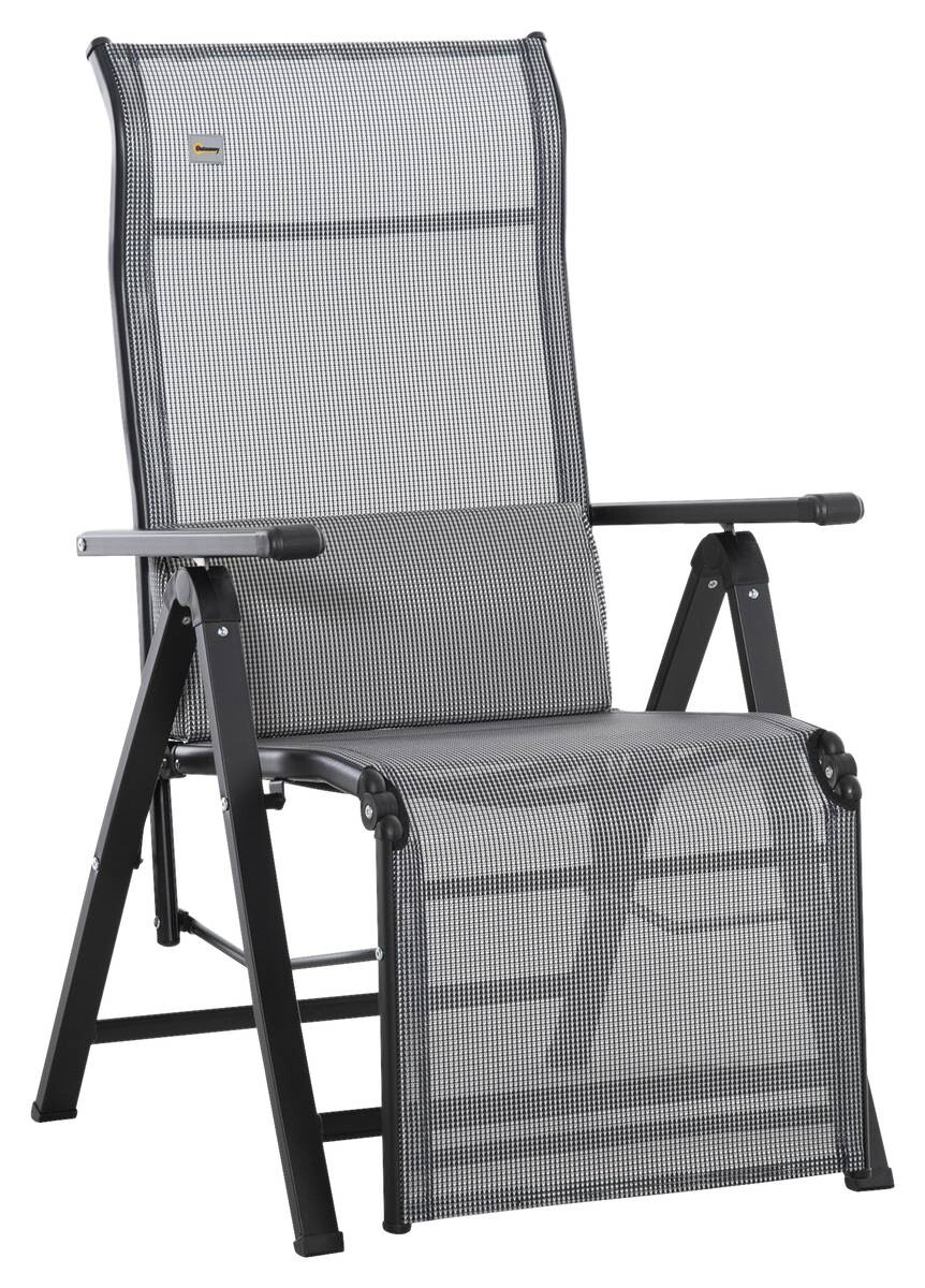Outsunny Sonnenliege grau Mesh B/H/L: ca. 65x111x70 cm