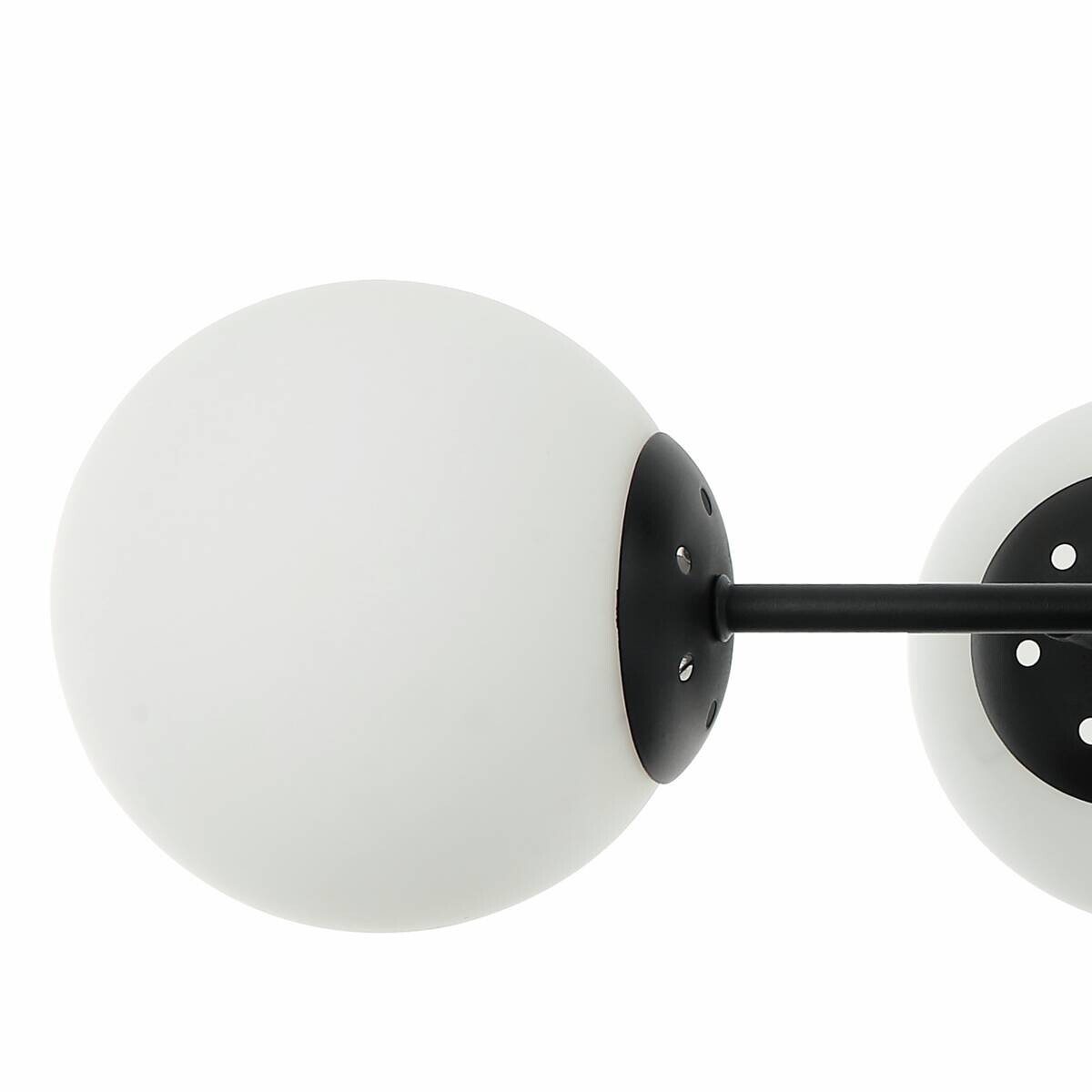 Lamkur Deckenleuchte Maddie schwarz Glas Stahl B/H/L: ca. 19x44x61 cm E14 4 Brennstellen