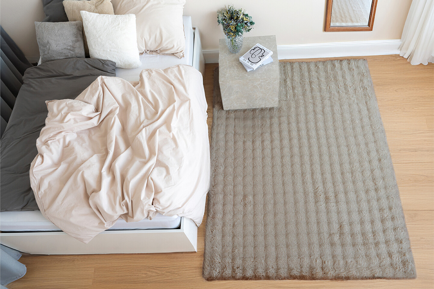 Padiro Hochflorteppich Hailey 125 beige B/H/L: ca. 80x3x150 cm