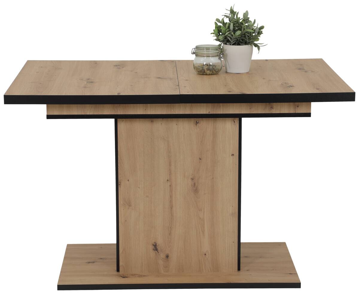 Essgruppe Luise II Eiche anthrazit Microfaser B/H/T: ca. 160x76x80 cm